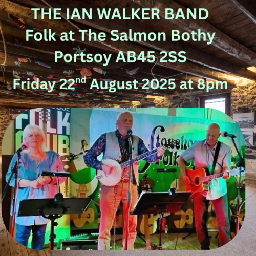 Folk at The Salmon Bothy, Portsoy August 2025